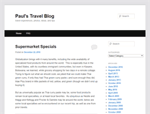 Tablet Screenshot of paulstravelblog.com